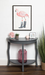Sylvie Flamingo Framed Canvas Art by Jennifer Redstreake Geary