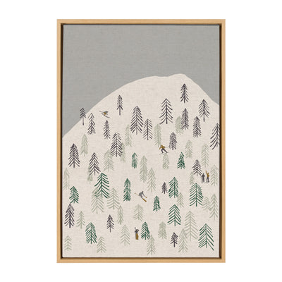 Sylvie New Nostalgia Skiers Framed Canvas by Hannah Beisang