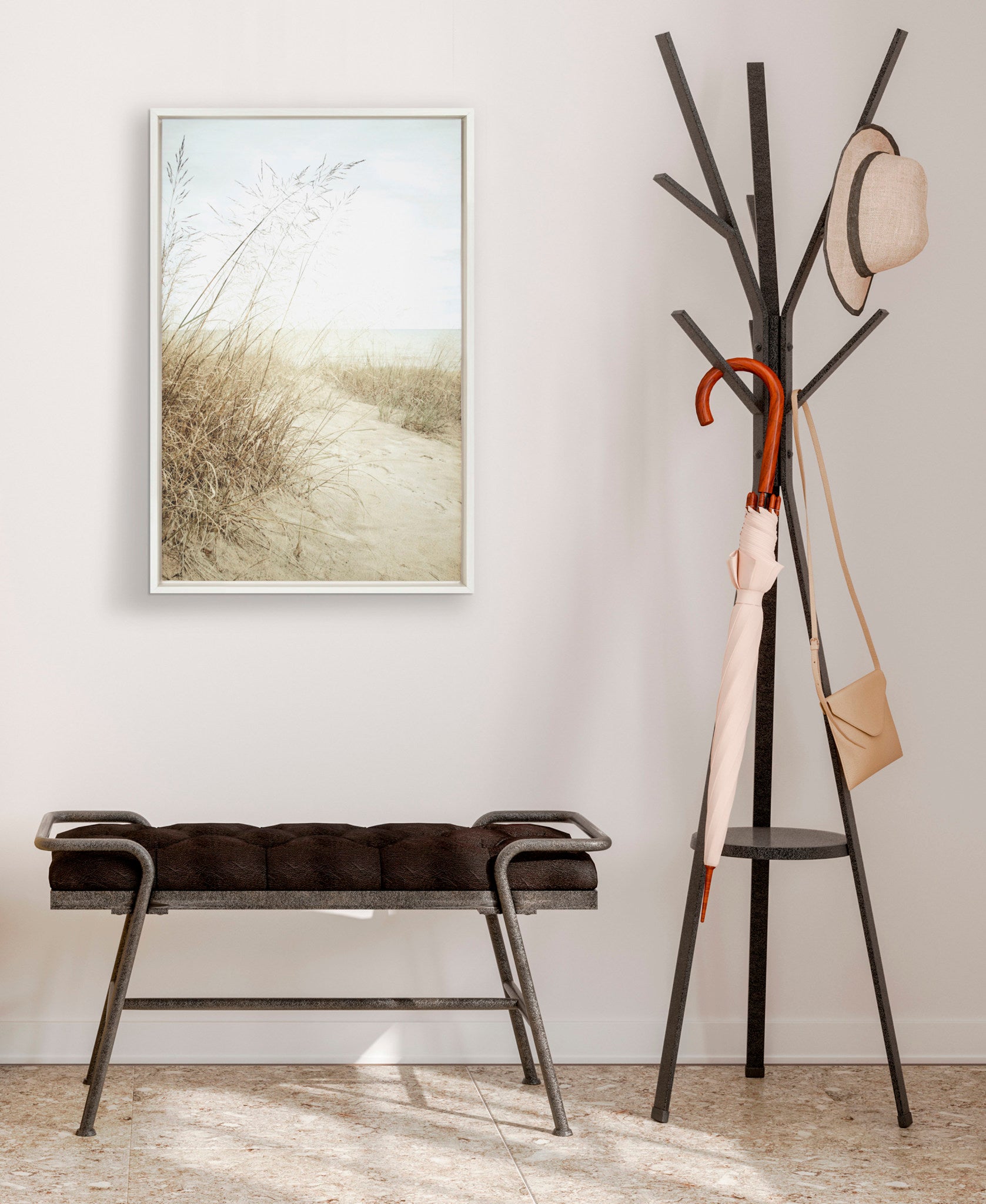 Sylvie Beach Grasses Framed Canvas by kateandlaurel - product image 8 for Resin Society