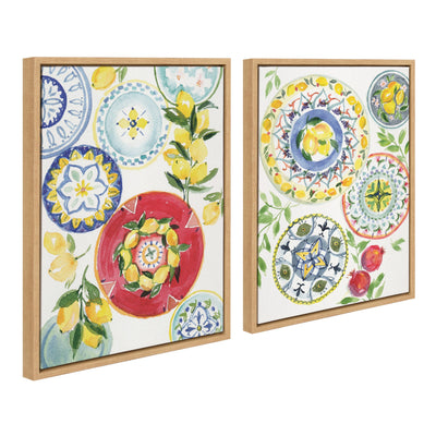 Sylvie Positano Inspired Framed Canvas Set by kateandlaurel - product image 2 for Resin Society