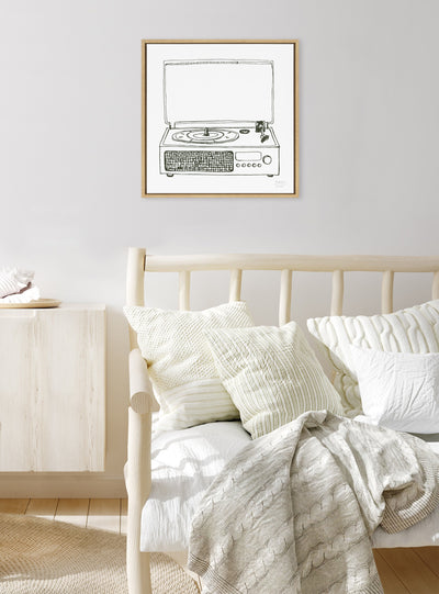 Sylvie Victrola Record Player Framed Canvas by kateandlaurel - product image 18 for Resin Society