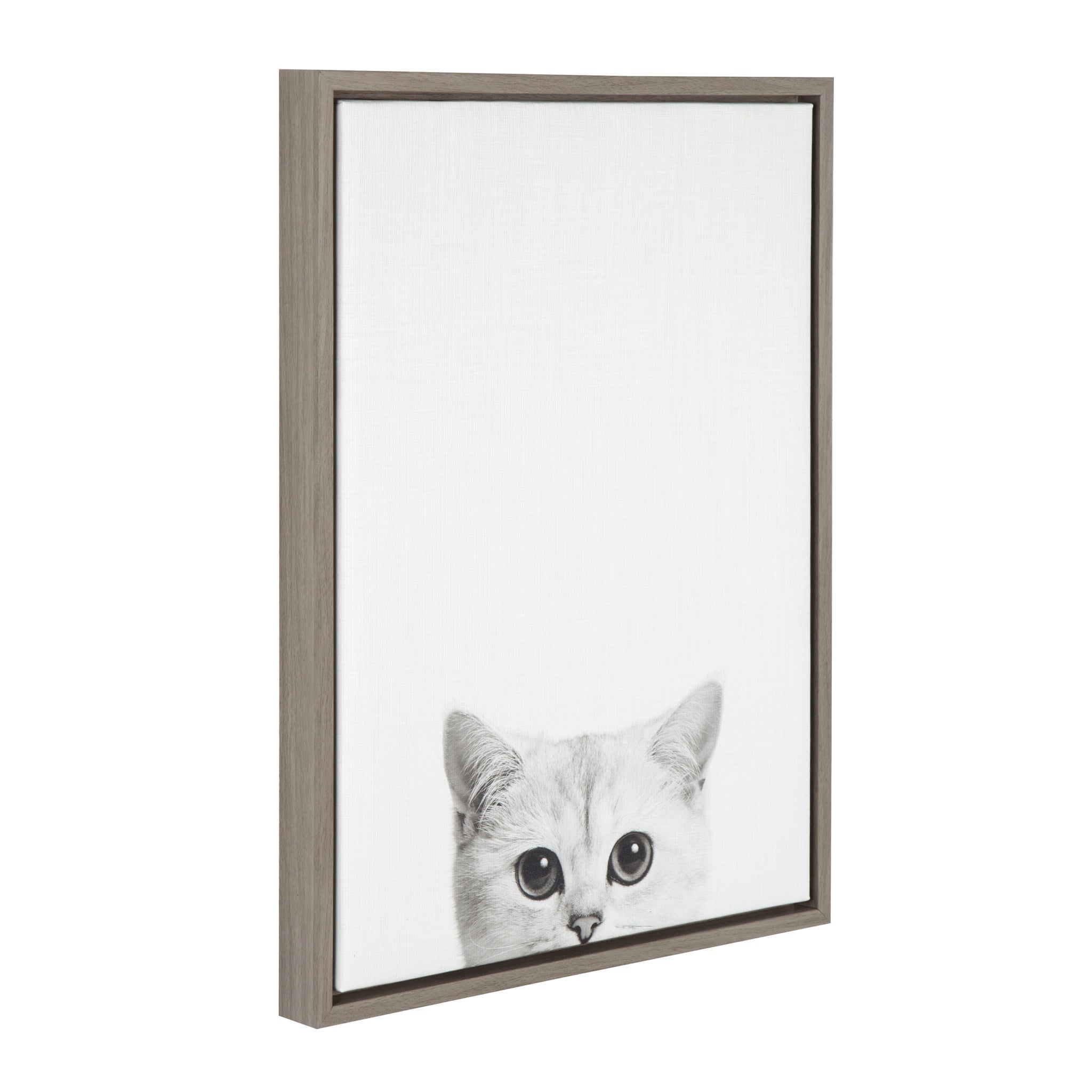 Sylvie Kitty Framed Canvas by Simon Te of Tai Prints by kateandlaurel - product image 2 for Resin Society