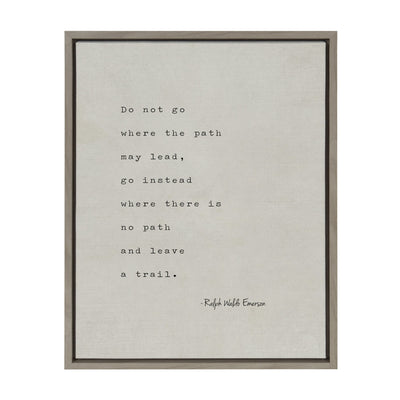 Sylvie Emerson Quote Framed Canvas by kateandlaurel - main product image for Resin Society