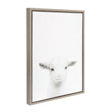 Sylvie Baby Goat Framed Canvas by Simon Te Tai by kateandlaurel - product image 2 for Resin Society