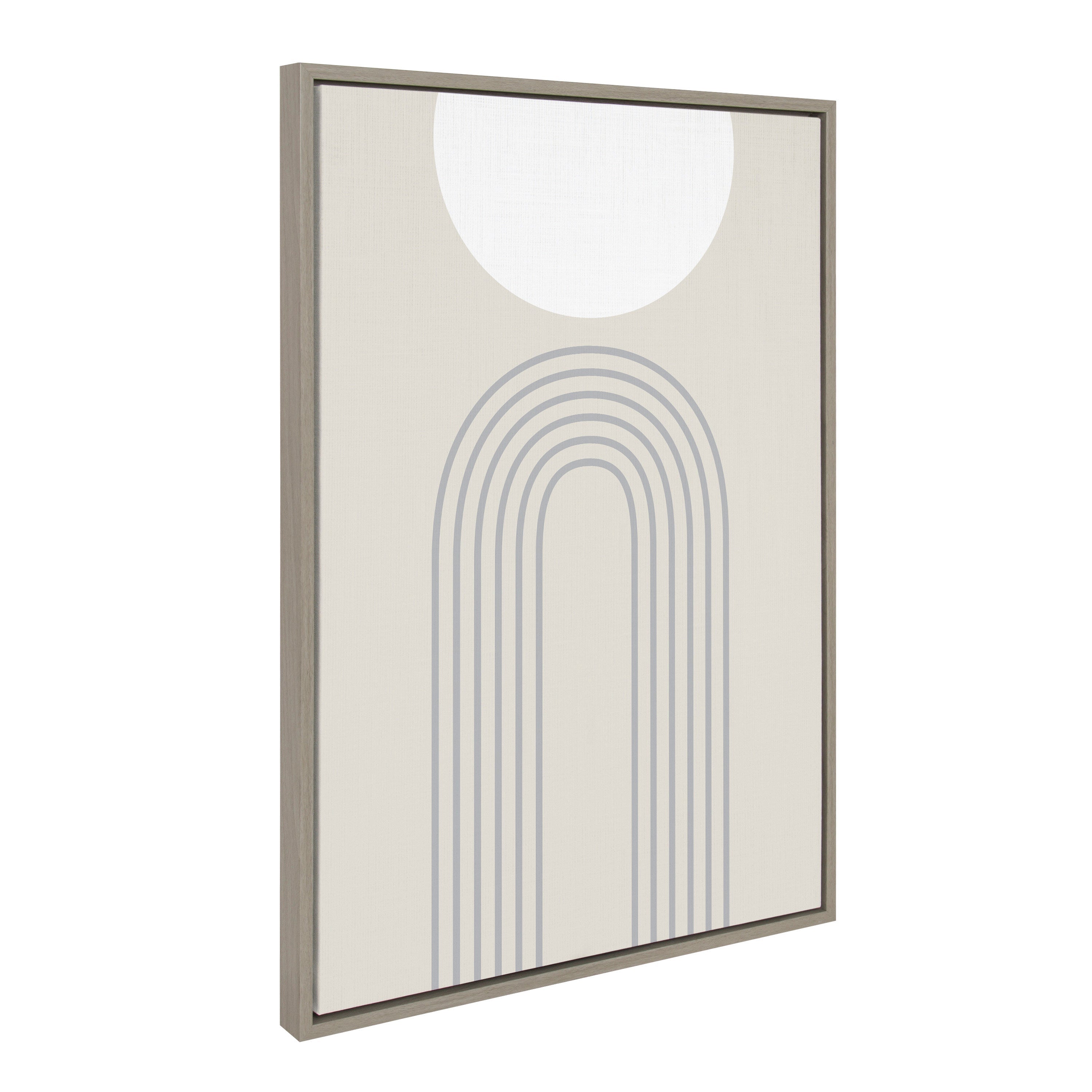 Sylvie Full Moon over the Mountain Top Framed Canvas by kateandlaurel - main product image for Resin Society