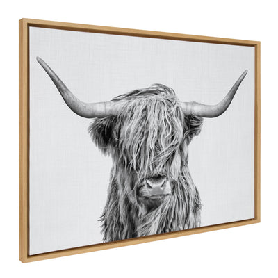 Sylvie Highland Cow 2 Framed Canvas by kateandlaurel - product image 19 for Resin Society