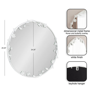 Rosella Floral Wall Mirror Metal
