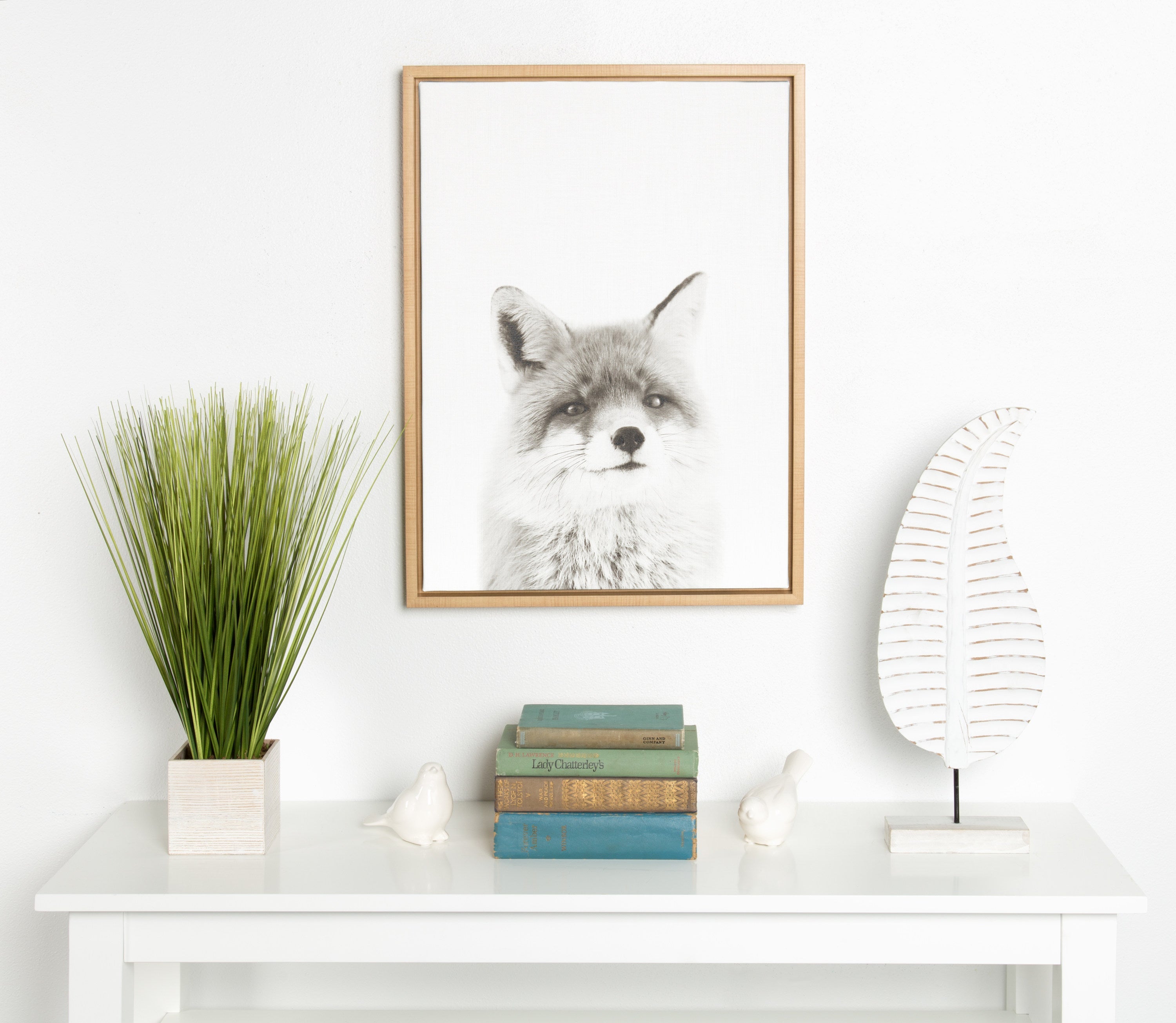 Sylvie Fox Portrait Framed Canvas by Simon Te Tai by kateandlaurel - product image 4 for Resin Society