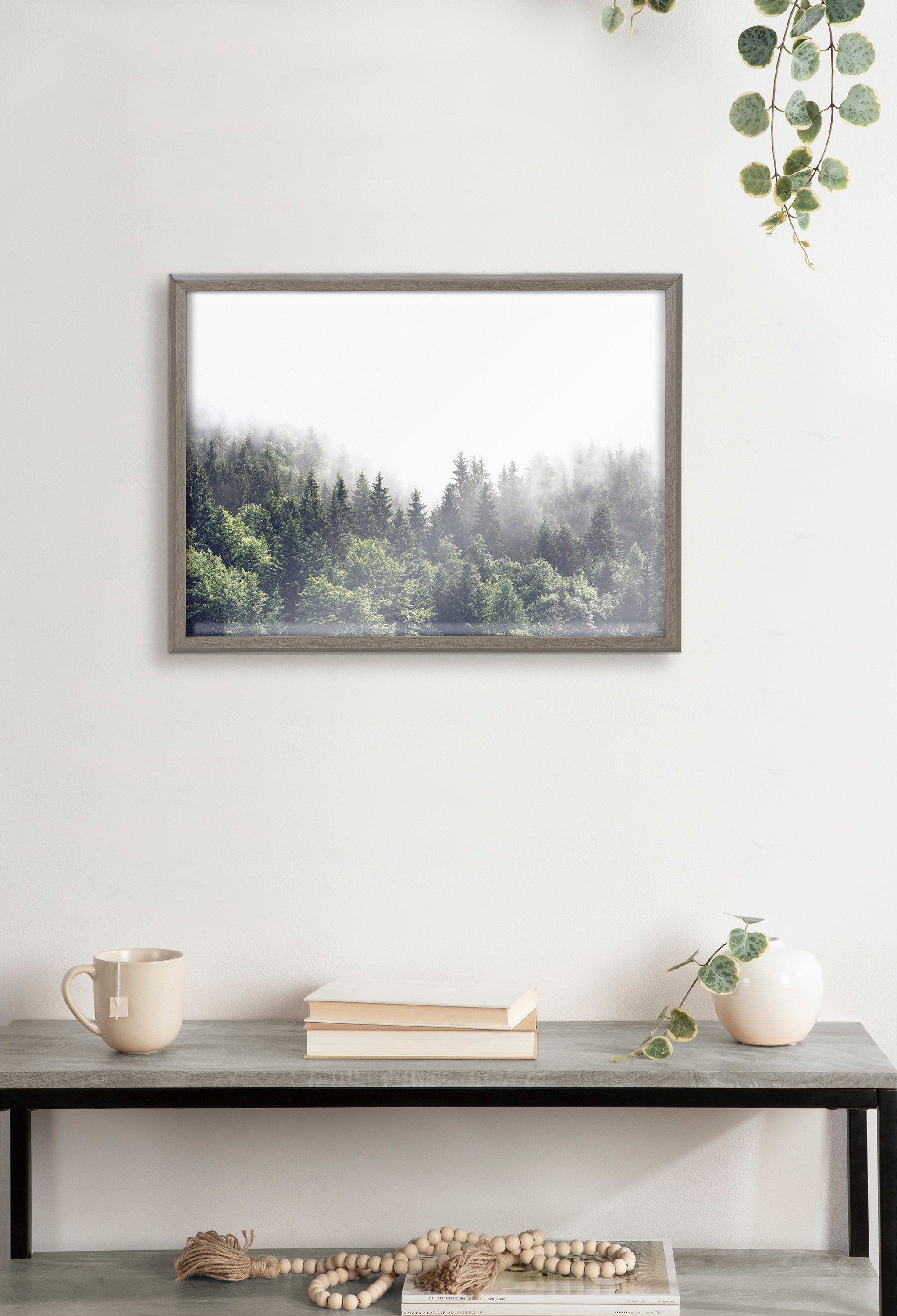 Blake Lush Green Forest on a Foggy Day Framed Printed Glass by The by kateandlaurel - product image 10 for Resin Society