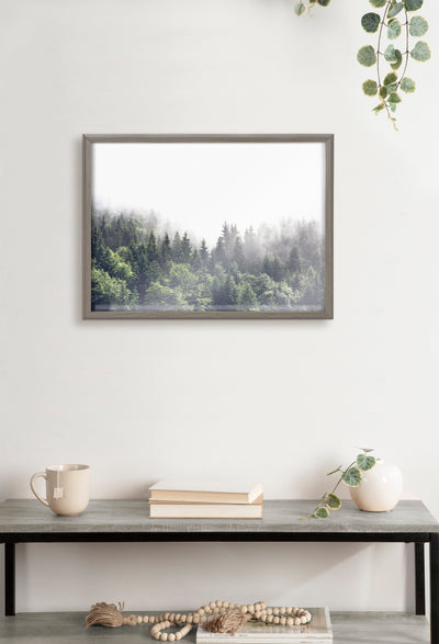 Blake Lush Green Forest on a Foggy Day Framed Printed Glass by The by kateandlaurel - product image 10 for Resin Society