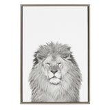 Sylvie Lion Framed Canvas by Simon Te Tai