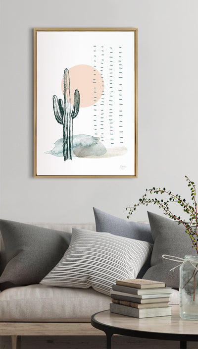 Sylvie Desert Cactus Framed Canvas by kateandlaurel - product image 4 for Resin Society