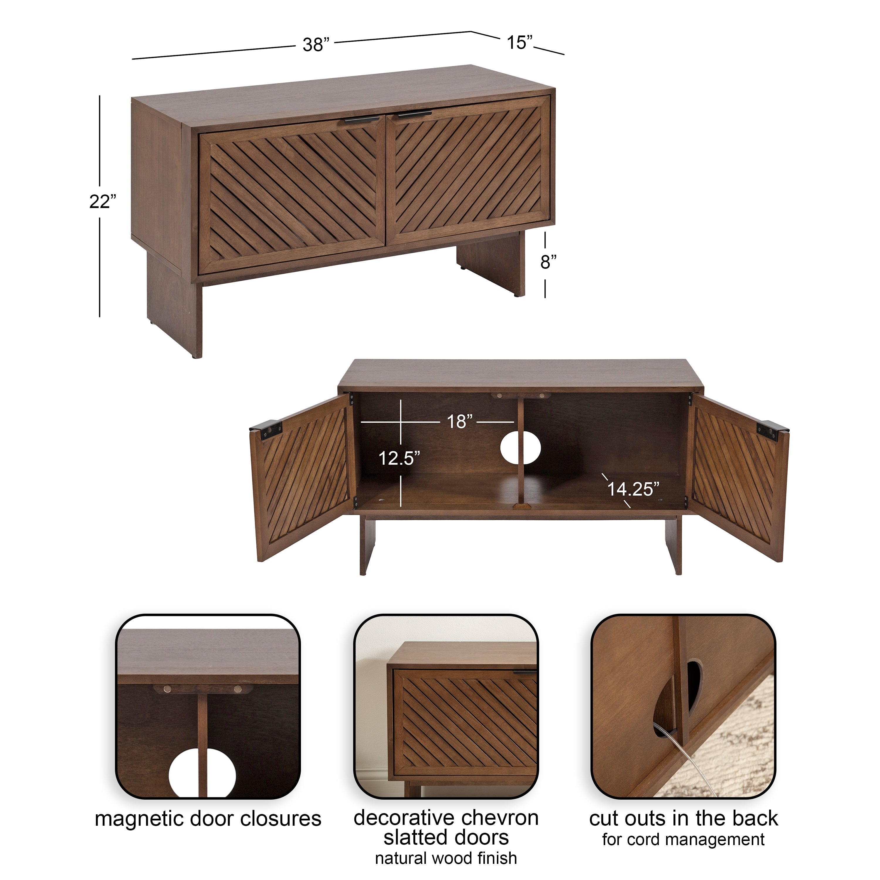 Mezzeta Wood TV Stand