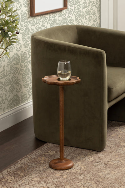Alezar Scallop Wood Drink Table