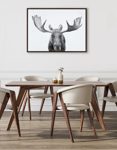 Sylvie Moose Black and White Framed Canvas by Amy Peterson Art Studio