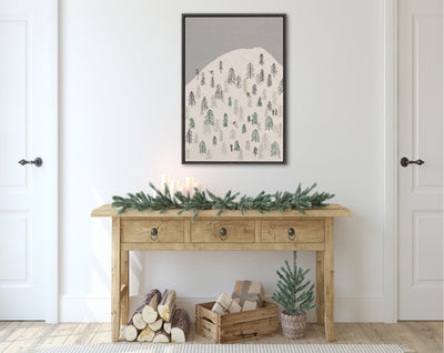 Sylvie New Nostalgia Skiers Framed Canvas by Hannah Beisang