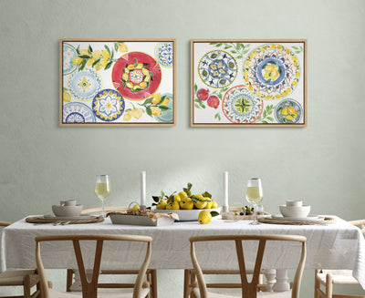 Sylvie Positano Inspired Framed Canvas Set by kateandlaurel - product image 9 for Resin Society