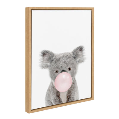 Sylvie Bubble Gum Koala Framed Canvas by Amy Peterson Art Studio by kateandlaurel - product image 14 for Resin Society