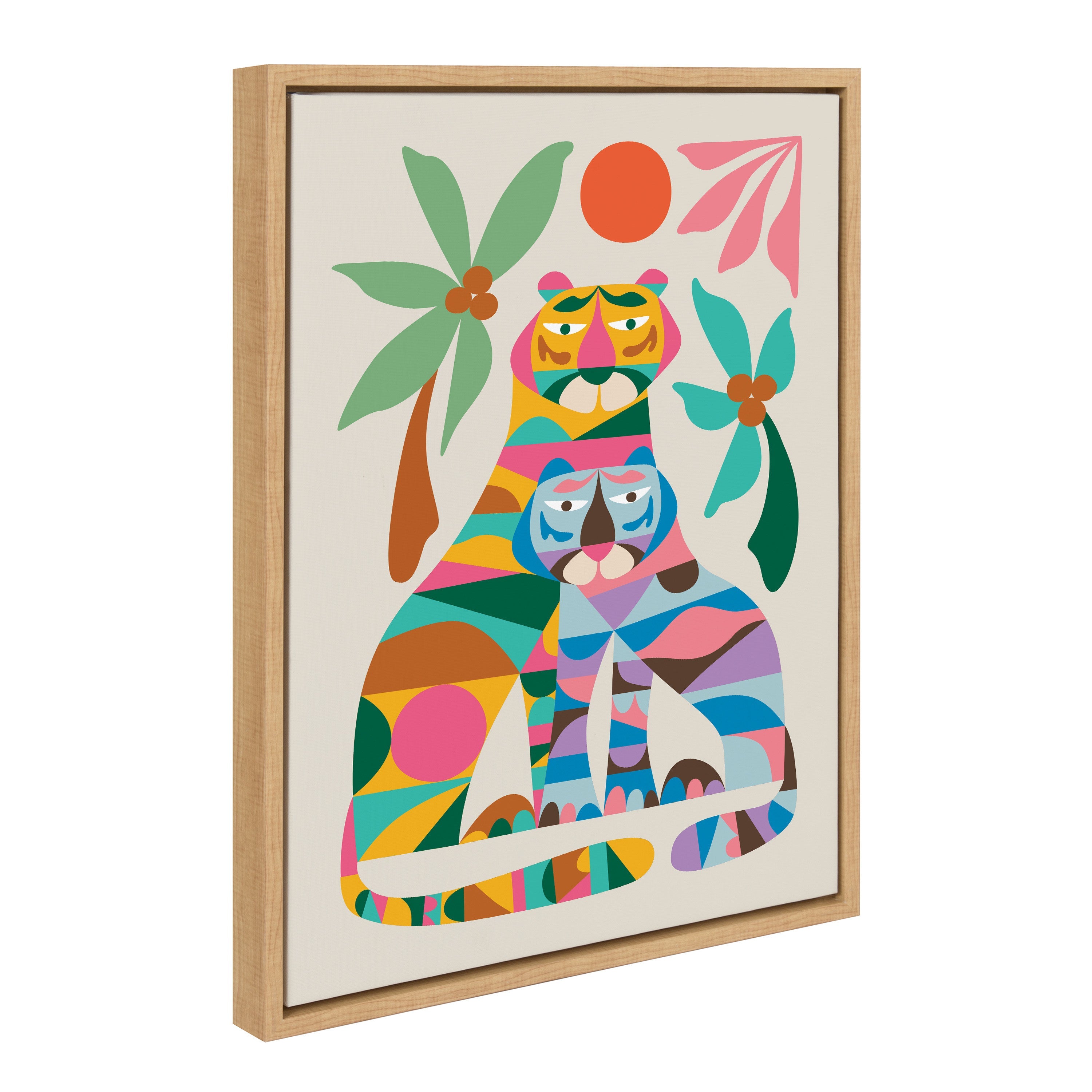 Sylvie MCM Tiger Love Framed Canvas by Rachel Lee