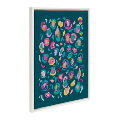Sylvie Leopard 3, Feather Four and 800 Folk Cactus v2 Framed Canvas by kateandlaurel - product image 2 for Resin Society