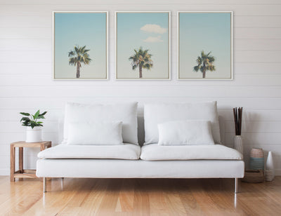 Sylvie Trio of Palm Trees 1, 2 and 3 Framed Canvas by kateandlaurel - product image 6 for Resin Society
