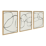 Sylvie Dancing Circles BW Framed Canvas by kateandlaurel - main product image for Resin Society