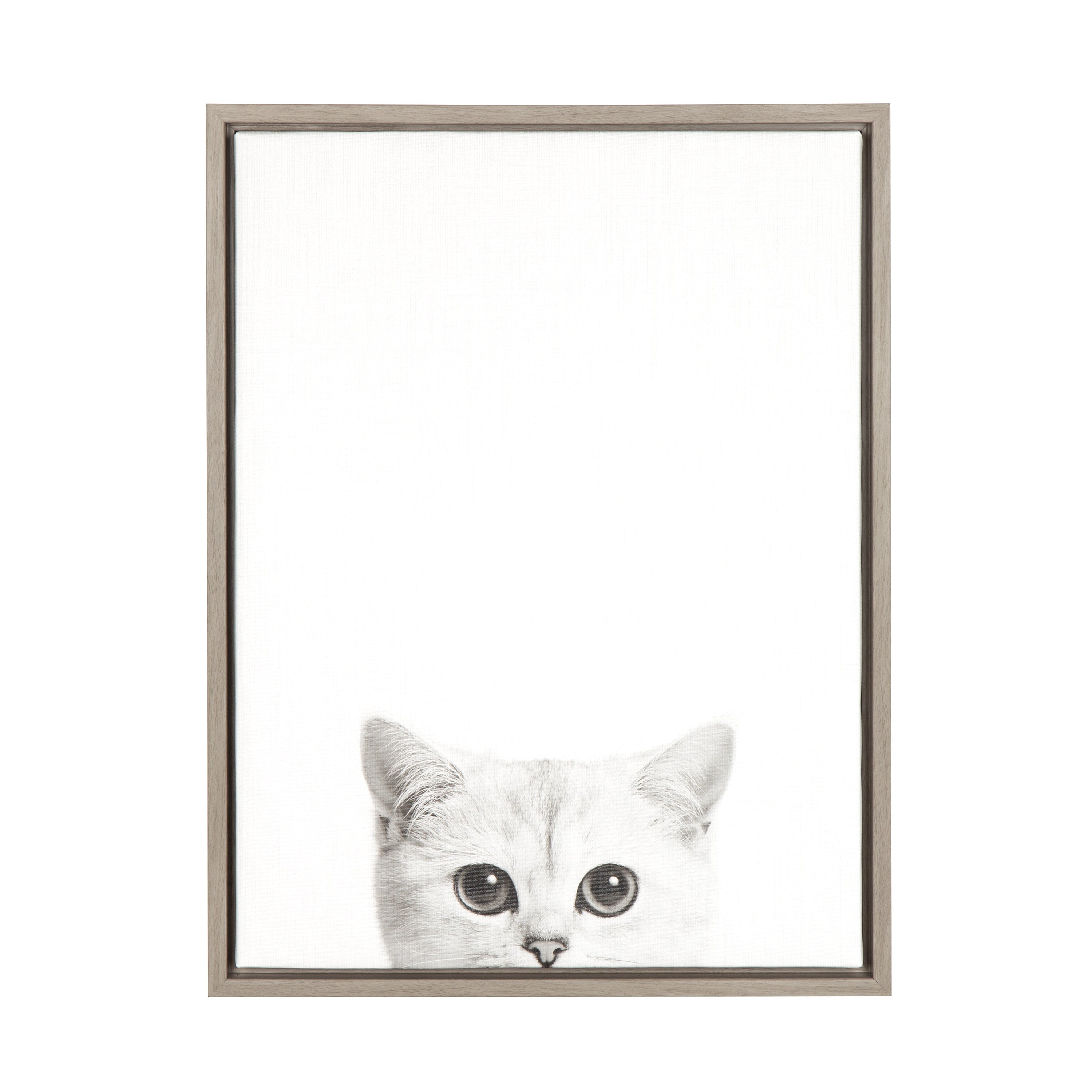 Sylvie Kitty Framed Canvas by Simon Te of Tai Prints by kateandlaurel - product image 8 for Resin Society