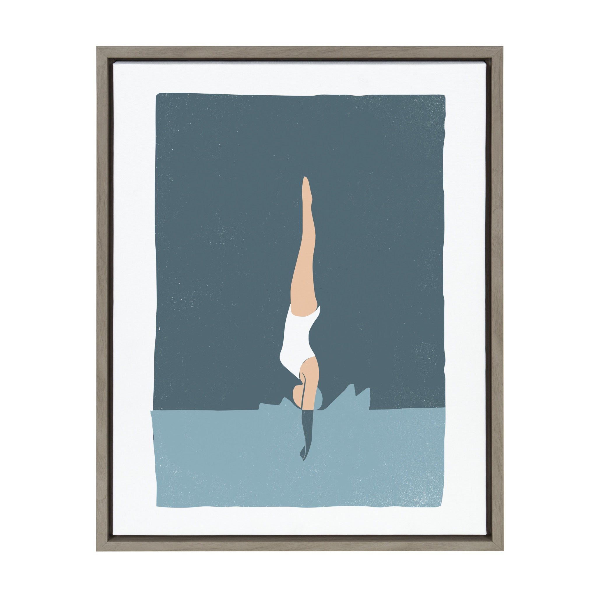 Sylvie Splash Framed Canvas by Rocket Jack by kateandlaurel - main product image for Resin Society