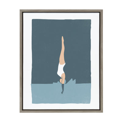 Sylvie Splash Framed Canvas by Rocket Jack by kateandlaurel - main product image for Resin Society