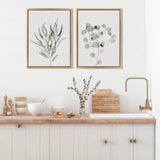 Sylvie Neutral Botanical 1 and 2 Framed Canvas Set by kateandlaurel - product image 12 for Resin Society