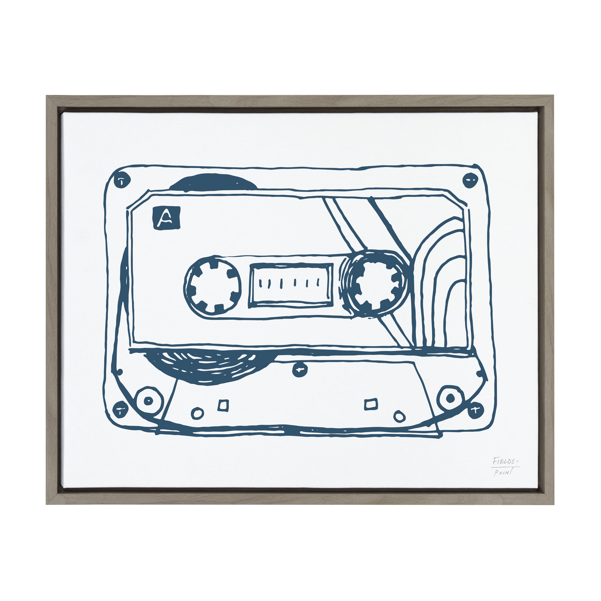 Sylvie Cassette Illustration Framed Canvas by kateandlaurel - product image 9 for Resin Society