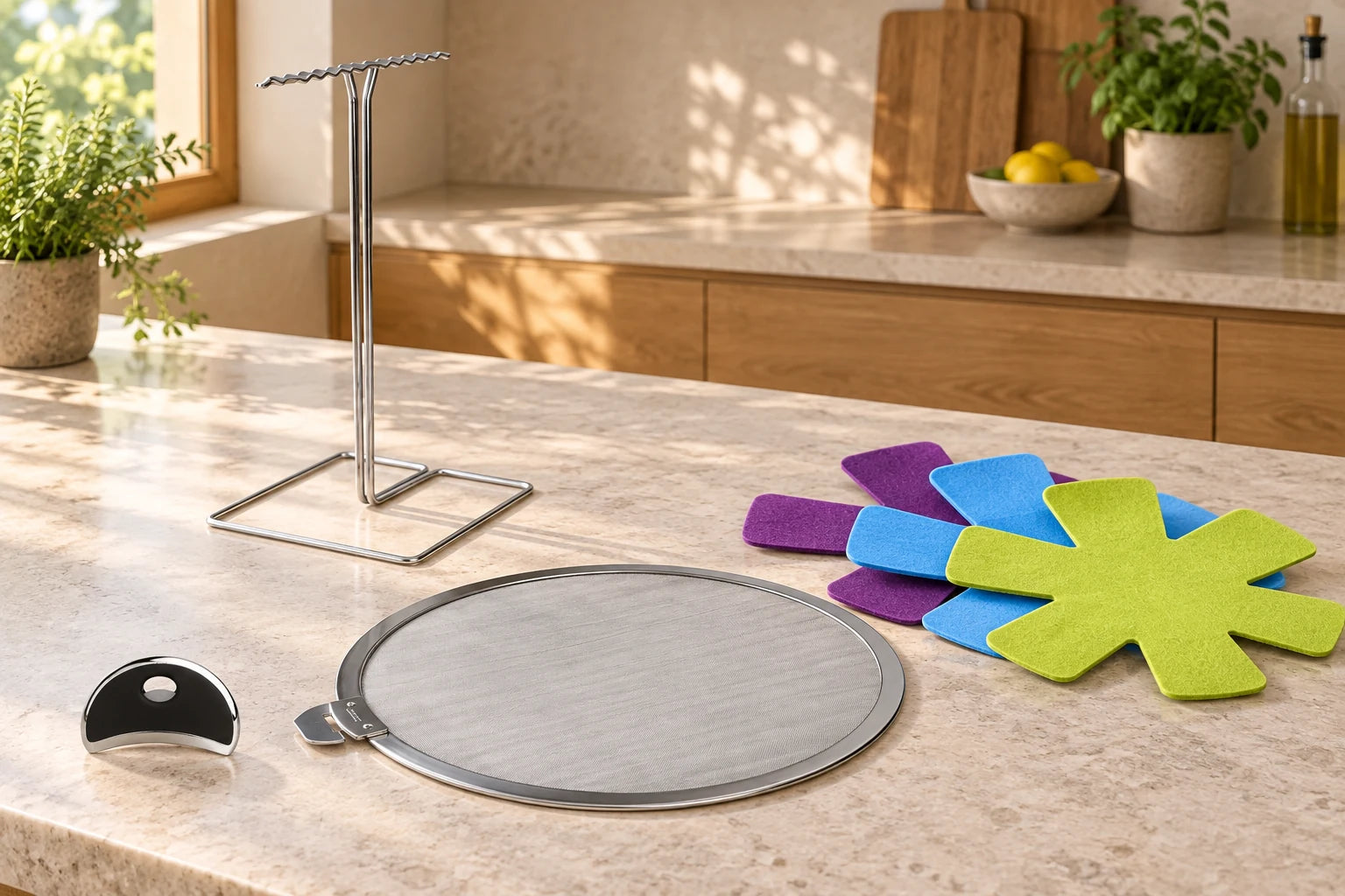 CRISTEL cookware and accessories styled in a kitchen